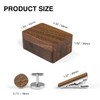 Wislist Walnut Cufflinks and Tie Clip Set with Wood Gift
