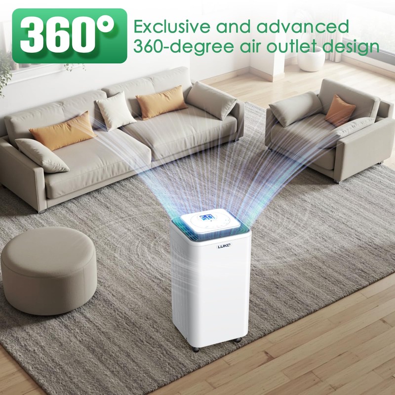LUKO 2000 Sq. Ft Dehumidifiers for Large Room and Basements,