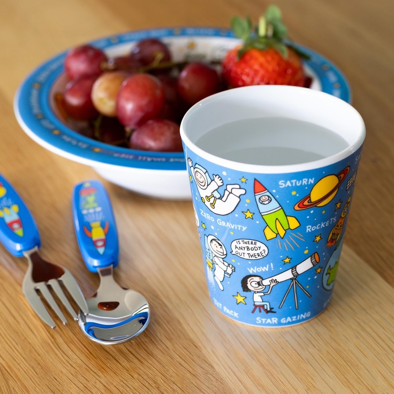 Tyrrell Katz Kids Space Printed Beaker in Blue - Dishwasher
