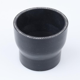 AC PERFORMANCE ID 3" to 2.5" (76mm to 63mm) Straight Reducer, Length 3" (76mm), 3-Ply Reinforced, Universal Automotive Pure Silicone Hose, Black