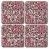 Colourful Square Melamine Coaster/Drinks Mat Set of 4 - Rennie
