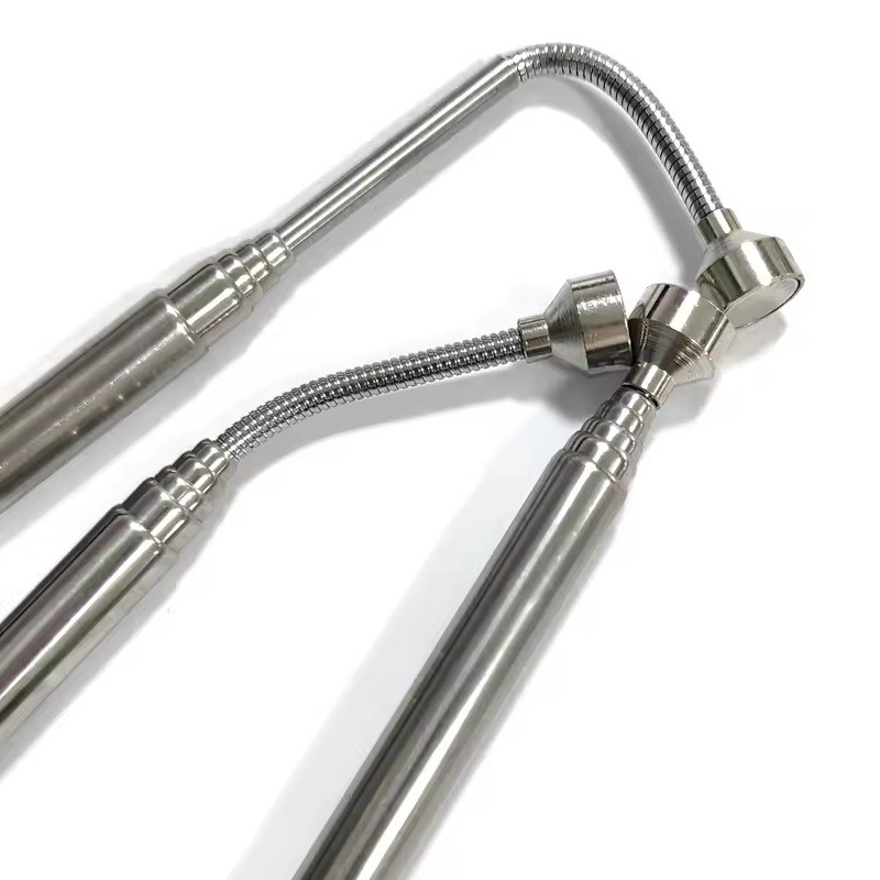Telescopic Magnetic Pickup Tool with Flexible Neck and Pocket Clip