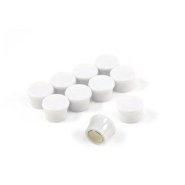 Small High Power White Memo Board Magnets for Fridge, Whiteboard, Noticeboard, Filing Cabinet - Pack of 50