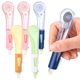JEFURE 19.69ft Correction Tape Pens, Dry Instantly Correction Tape, Smooth Application, Stretch Resistant, Easy to Use Pen Style Applicator for School Office Supplies