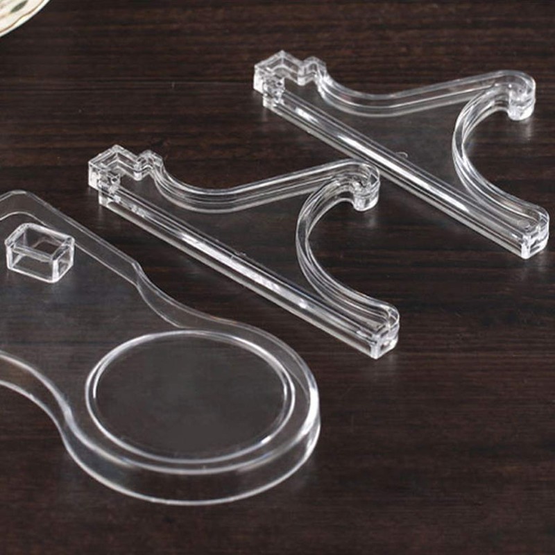 Zmmyr 4 Packs Acrylic Display Stands China Tea Cup Holder
