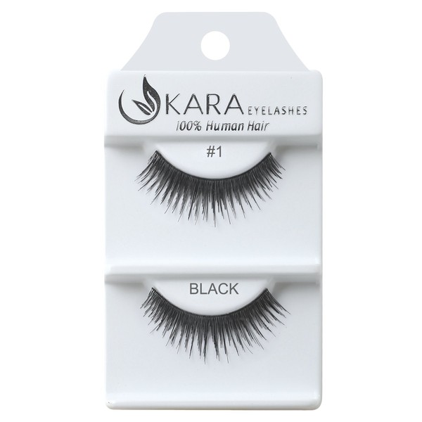 Kara Beauty Human Hair Eyelashes - 1 (Pack of 3)