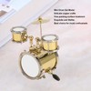 Copper Miniature Drum Set Model with Case Mini Percussion Musical
