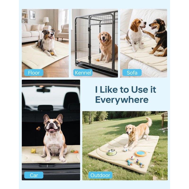 Babygreat Dog Cooling Mat, 59" x 40" Reversible Self-Cooling Mat