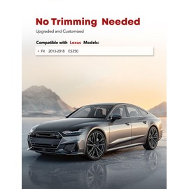 YHTAUTO Automotive All Weather Floor Mats Compatible with Lexus ES350 2013-2018, Car Mats Custom Fit TPE Floor Liners Front & Back Seat, Black, Set of 3