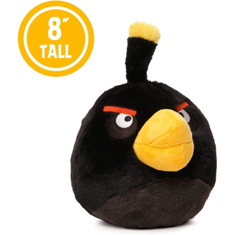 Mighty Mojo Angry Birds Bomb Black Bird Plush 8" Character