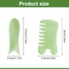 EQLEF Jade Gua Sha Scraping Massage Tool 2 Pcs Natural