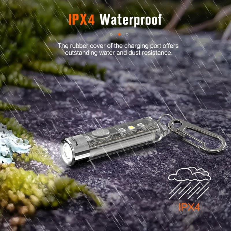 NICRON K11 Rechargeable Keychain Flashlight Lightweight,400 Hight Lumen with Extra