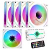 RGB Fans:5pack 120mm PWM ARGB Case Fan with Fan Hub