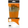 Daler-Rowney Simply Gold Taklon Synthetic Hair Acrylic Brush Set with