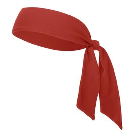 GOGO Head Tie, Tie Back Mesh Headband, Tennis Head Band - Red