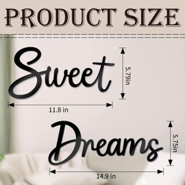 Sinseike Sweet Dreams - Letrero de metal decorativo para pared (estilo 3)
