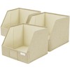 VIVIDECOR Trapezoid Storage Bins – 3-Pack Closet Shelf Organizer &