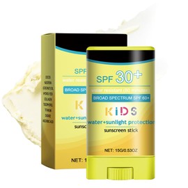 Kids Sun Cream Stick - SPF 30 Baby Sun Cream - Baby Sunscreen - Mineral Sunscreen Kids Broad Spectrum UVA/UVB - Protective Sun Block Sticks for Face - Ultraviolet, Refreshing and Non-sticky 15g