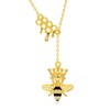 Lypic Bee Necklace 925 Sterling Silver Queen Bee Necklace with