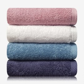 Songwol Towel: Edge Plain Combed Cotton 40s (Count) - Ideal for Embroidery & Gifts Color-Dark Blue 2ea