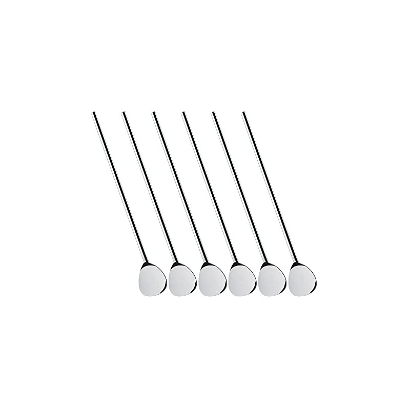 Cilio Cocktail Spoons with Straw Set of 6