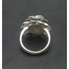 Sterling silver ring flower rose solid 925 Empress size G