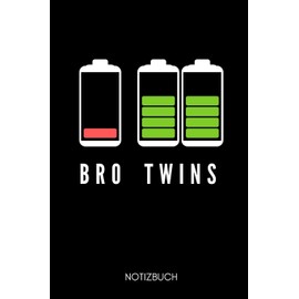 BRO TWINS NOTIZBUCH: A5 Notizbuch PUNKTIERT als Geschenk für werdende Brüder | Du wirst Bruder | Geschenkidee | Weihnachtsgeschenke Geschwister | Schwanger Überraschung