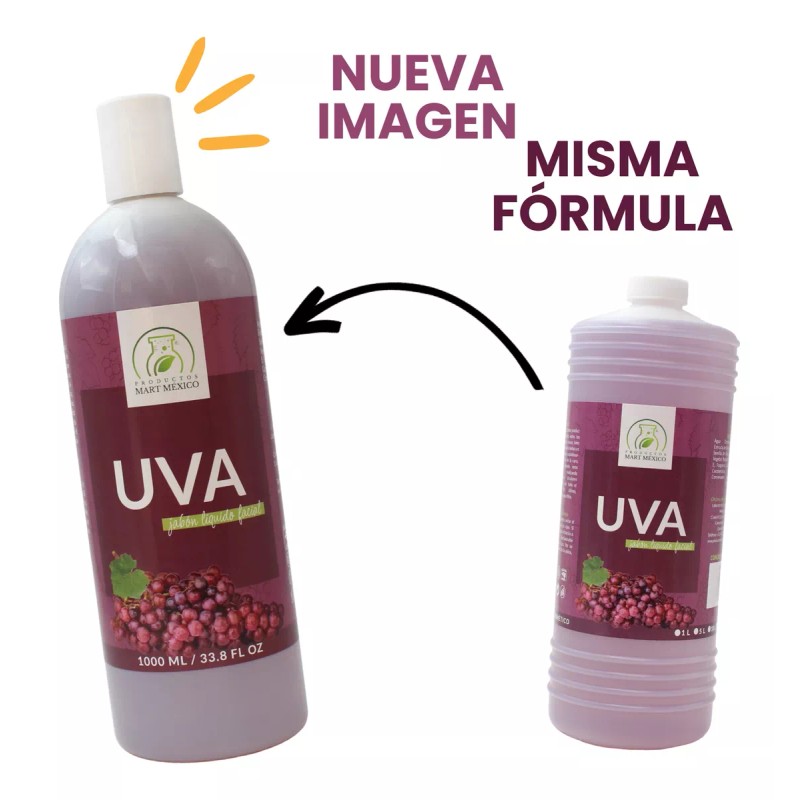 Productos Mart Mexico Jabón Líquido Facial De Uva 1 Litro