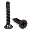 4.8mm x 16mm Black Self Drilling Countersunk Screws Flat Head