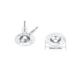 220 Pcs galvanised steel Easy Fix Washers，28mm Insulation Thermoboard Fixed Backer Nail Gaskets Gypsum Boards Claw Washers