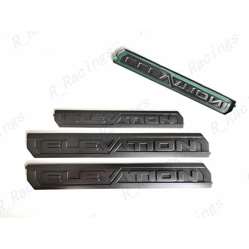 GMC OVERLAY 3PCS Matte Black Door Rear Elevation Emblem Badge