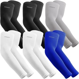 YQXCC 6 Pairs Arm Sleeves | Cooling UV Sun Protection | Sports Compression Sleeves | for Men Women