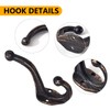 rumdraw 5-Pack Rustic Wall Hooks Heavy Duty。 Antique Bronze Cast