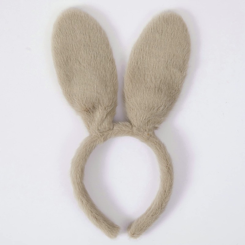 Olivemont Easter bunny ears headband for rabbit pretend play (grey)