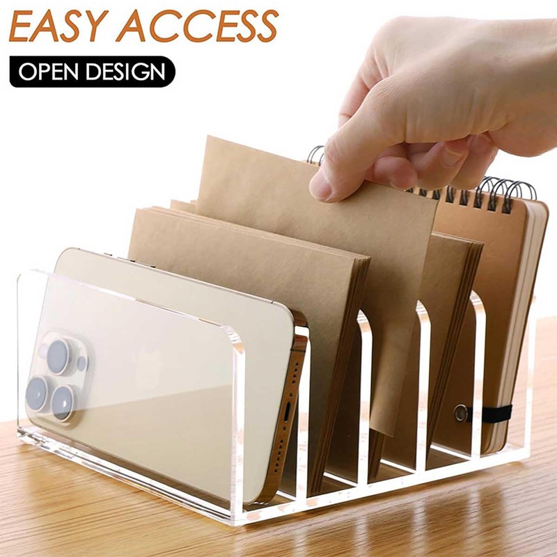 Divider Stand, 5 Compartments, Notebook Stand, Book Stand, File Organizer,