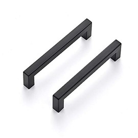 Ravinte 3 Pack 5 Inch Kitchen Square Cabinet Handles Matte Black Cabinet Pulls Black Drawer Pulls Kitchen Cabinet Hardware Kitchen Handles for Cabinets Cupboard Handles Drawer Handles