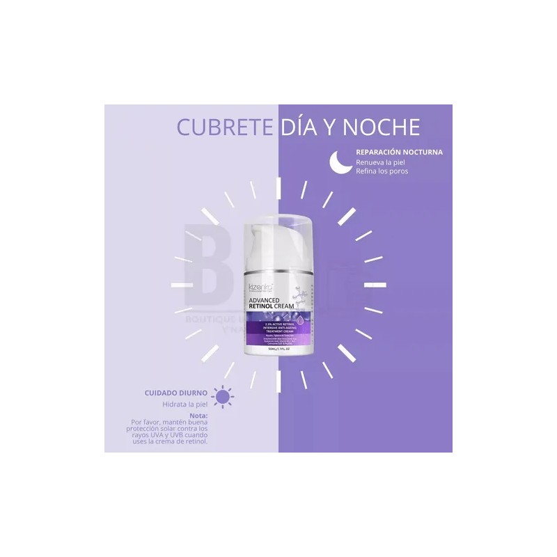 Crema Facial Reafirmante Retinol 2.5%+ Aloe Vera Antiarrugas