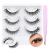 wiwoseo Self Adhesive Eyelashes No Glue Needed False Lashes Natural
