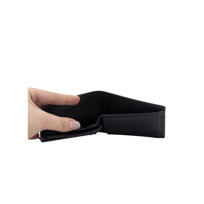 Friedrich 23 Mini Wallet Leather Black Plain Black One Size,