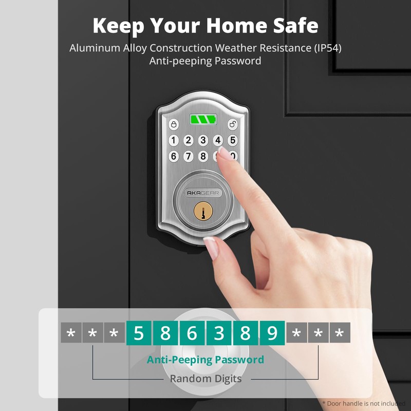 AkaGear Keyless Entry Door Lock with Keypad - Smart Deadbolt