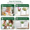 Meowell 4 inch Self Watering Pots for Indoor Plants, 5