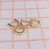Healifty 4 Pieces Alloy D Ring Setting Bag Ring Semicircular