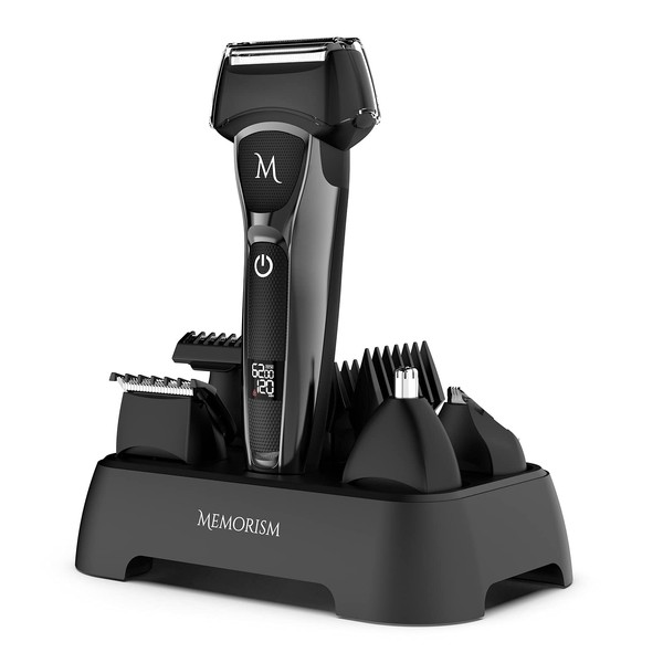 Memorism Multifunction Men’s Grooming Kit - Foil Shaver 4-Attachment Body
