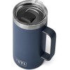 YETI Rambler Jug, Stainless Steel, Navy, 24 oz (710 ml)