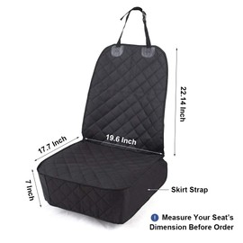 HONEST OUTFITTERS Dog Car Seat Cover 2 Pack, Waterproof Front Seat Car Cover for Cars, Trucks, and Suvs, Pet Front Cover for Cars, Nonslip Dog Seat Cover, Black