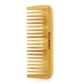 Wide Tooth Comb for Curly & Thick Hair - Natural Anti-Static Detangling Comb for Men and Women - Durable Scalp Massage Hair Tool (1PCS)