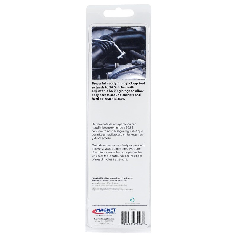 Master Magnetics 07256 Magnetic Pick-Up Tool, Telescoping with Hinge, Retrieving