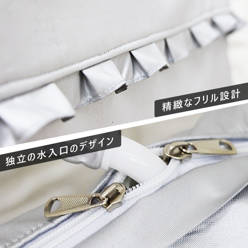 Mr.You Washing Machine Cover, Improved Design, 4 Sided Wrap, Silver,