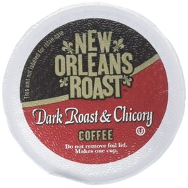 New Orleans Roast Coffee & Tea Dark Roast and Chicory Single Cups, 12 Count