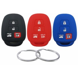 REPROTECTING Silicone Rubber Key Fob Cover Compatible with 2009-2019 Toyota Scion FR-S tC Avalon Camry Corolla iM Highlander RAV4 Sequoia Venza Yaris HYQ12BDM HYQ12BEL